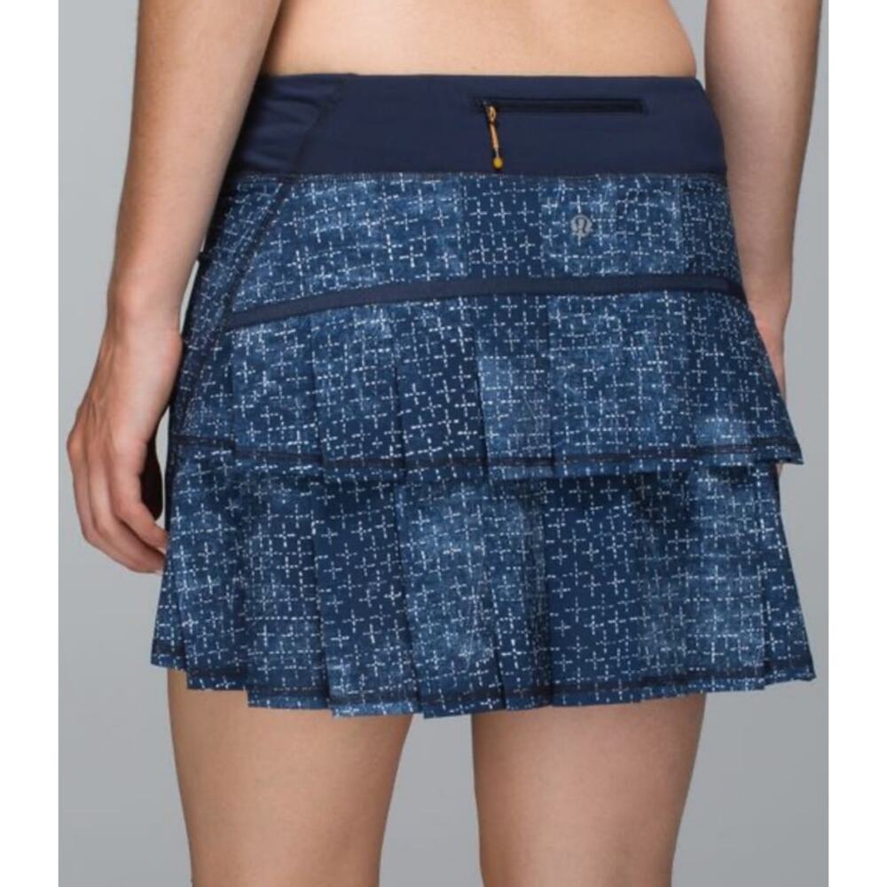 lululemon athletica Navy Blue Printed Layered Skort
